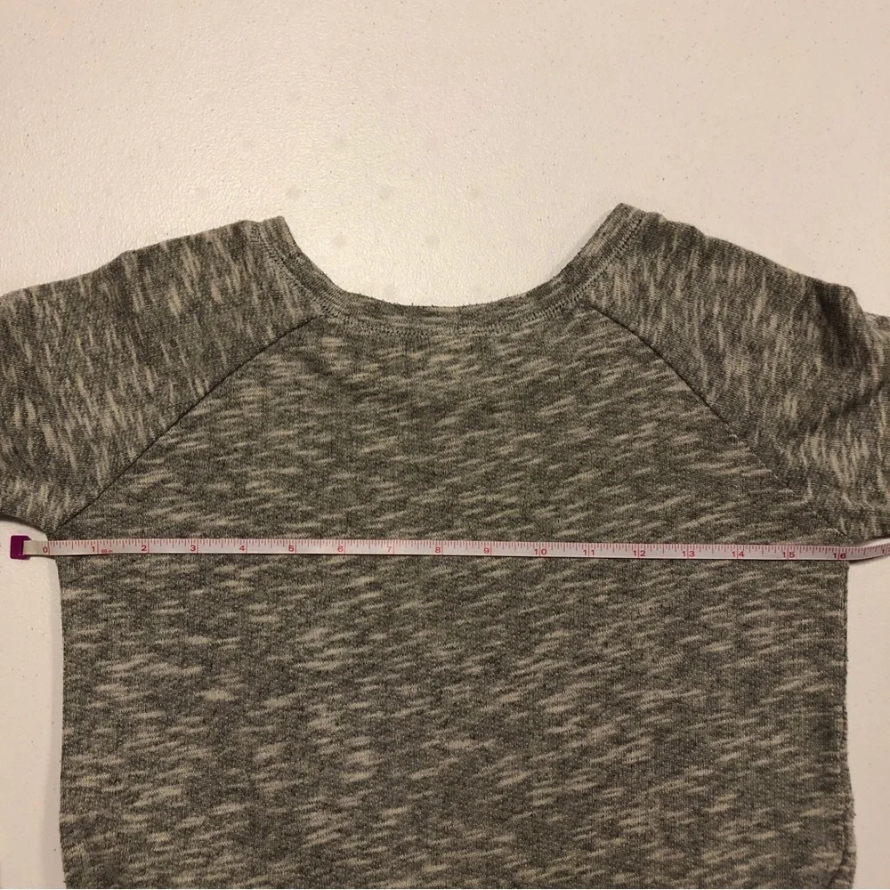 Jenni Women’s “Always #1” Long Sleeve Gray Sweater Top size XS